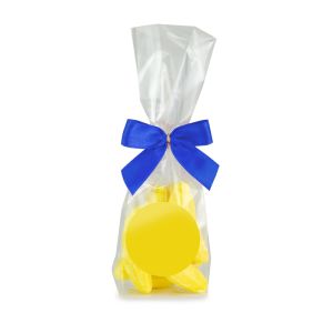 80 g Schaumzucker Bananen im transparenten Flachbeutel mit Clipschleife