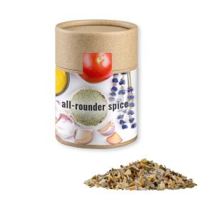 Bio Gewürzmischung Alleskönner in Kraftpapierdose Midi mit Werbebanderole