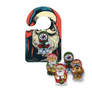 Schoko-Weihnachts Mix auf Mini Türanhänger mit Werbedruck