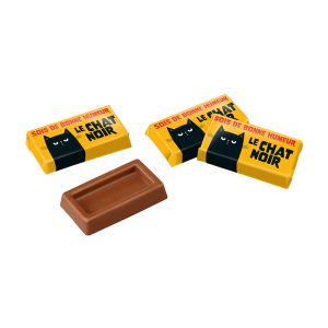 4,6 g Vollmilch Schokoladentäfelchen im bedruckbaren Folieneinschlag