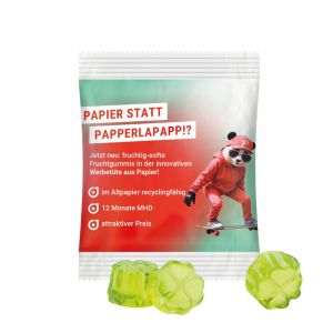 10 g Trolli Fruchtgummi Kleeblätter im Werbetütchen aus recyclingfähigen Papier