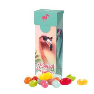40 g American-style jelly beans in a slim box with promotional print