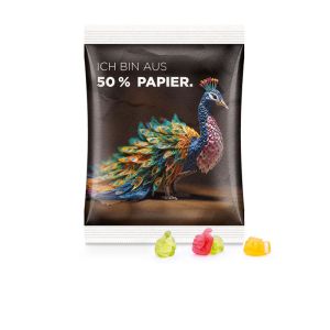50 g Trolli Fruchtgummi Daumen in Werbetütchen mit 50 % Papieranteil und Werbedruck