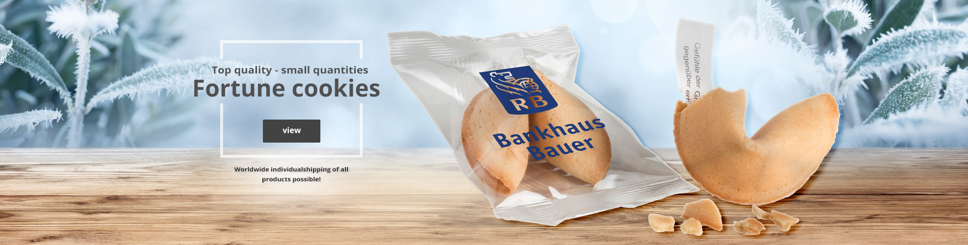 Advertise with customisable fortune cookies.