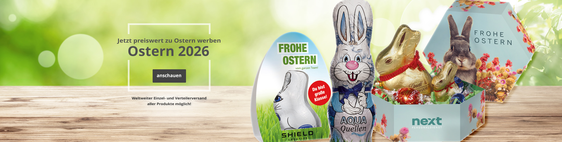 Ostern 2026. Sichern Sie sich jetzt Ihren individuellen Oster-Werbeartikel!