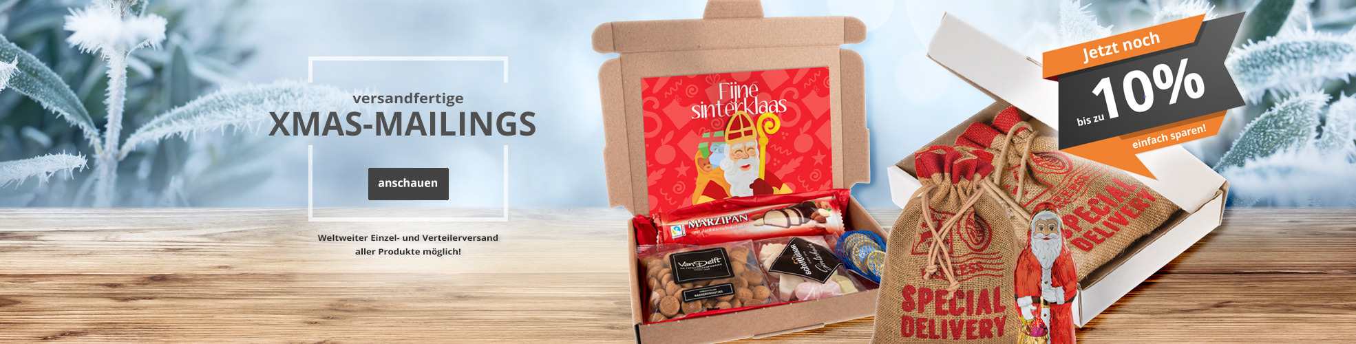 bis zu 10% Rabatt auf weihnachtliche Mailingpakete!