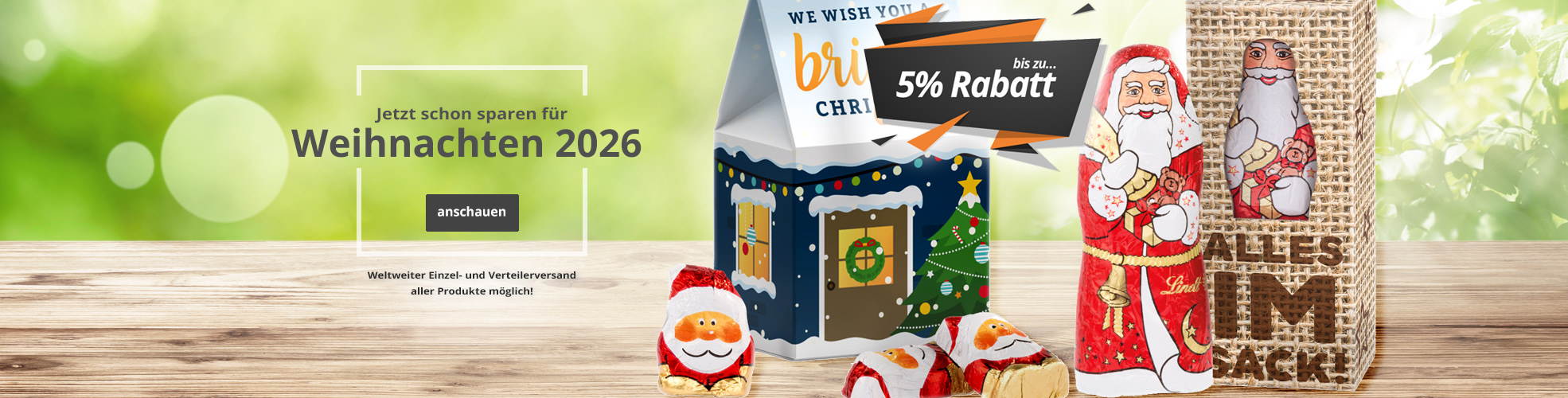 Weihnachtliche Werbeartikel mit Rabatten von SweetPromotion.