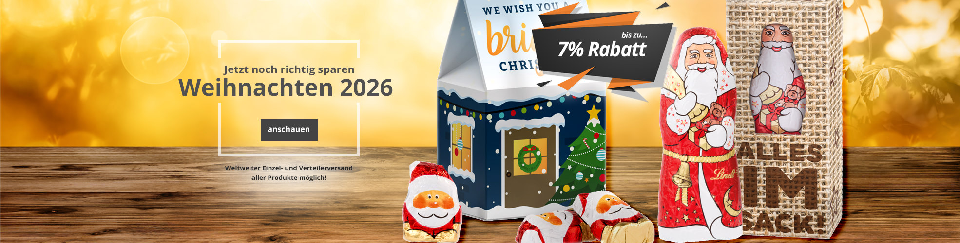 Weihnachtliche Werbeartikel mit Rabatten von SweetPromotion.