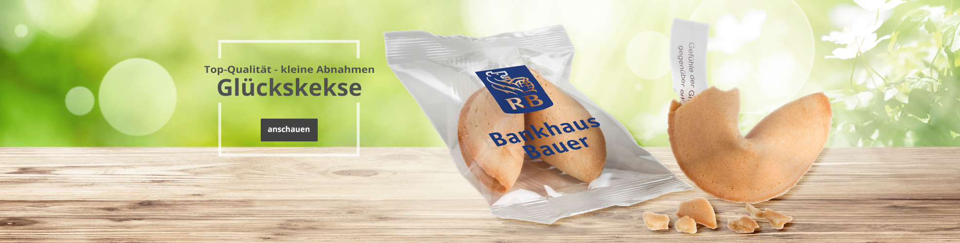 Wreben Sie mit Glückskeksen!