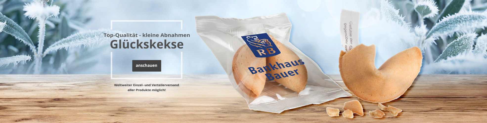 Werben Sie mit individuell bedruckbaren Glückskeksen!