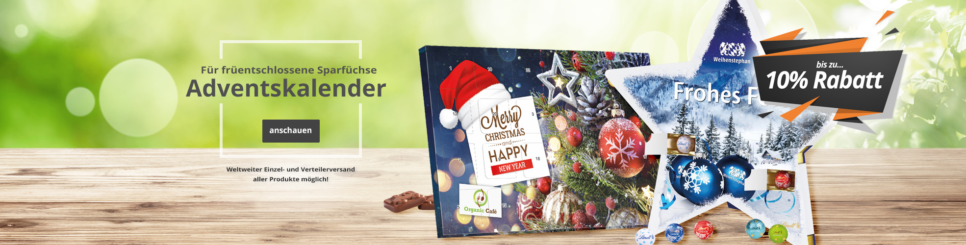 Werbe Adventskalender - Jetzt mit bis zu 10 % Rabatt bei SweetPromotion.