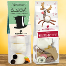 Süße Promo Bastelsets mit Werbedruck.