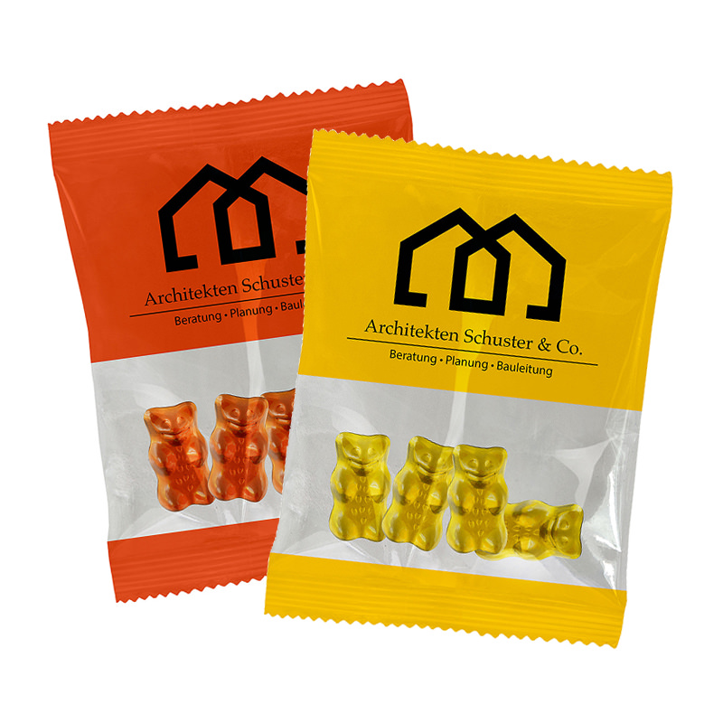 10 g HARIBO Goldbären Wunschmischung im Werbetütchen mit Logodruck