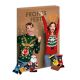 240 g Adventskalender mit Lindt HELLO  Stick Mix und Santa  und rundum Werbedruck