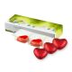 15 g rote Schoko-Herzen in Faltschachtel mit Werbedruck