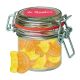 60 g Zitrone und Orangen Bonbons im Mini Bonbonglas mit Werbeetikett