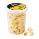 30 g süßes Popcorn im transparenten Becher mit Werbe-Etikett