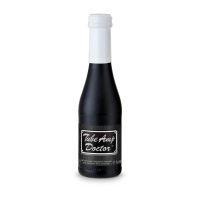 0,2 l Piccolo Sekt Cuvée schwarz matte Flasche mit Werbedruck Bild 4