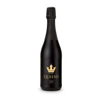 0,75 l Sekt Cuvée in schwarzer Flasche mit Werbedruck Bild 3