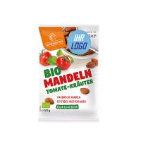 50 g LANDGARTEN Bio Mandeln Tomate-Kräuter im original LANDGARTEN Papiertütchen mit Werbeaufkleber Bild 1