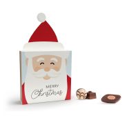 44 g Mini Pralinés im Werbeschuber mit Weihnachtsmütze und Bedruckung Bild 2