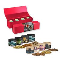 4er Geschenk-Set Premium rot mit Magnetverschluss Weihnachts Gewürzmischungen Bild 1