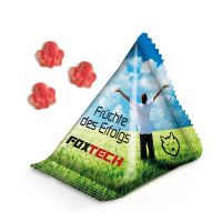 10 g Fruchtgummi Sonderformen Mini Tetraeder mit Logodruck Bild 1