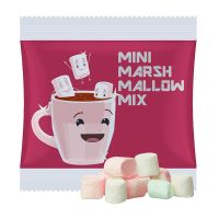 10 g Mini Marshmallows im Werbetütchen mit Logodruck Bild 1