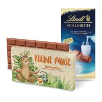 100 g Lindt Premium Schokoladentafel in Werbekartonage (Graspapier) Bild 2