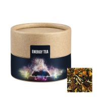 15 g EnergieMix + Koffein Tee in kompostierbarer Pappdose mit Werbeetikett Bild 1
