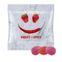15 g Erdbeer-Chili Bonbons im Tütchen mit Werbedruck Bild 1