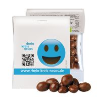 15 g Express Bio Erdnüsse mit Schokolade im Flowpack mit Werbereiter Bild 1