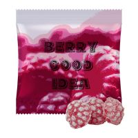 15 g Himbeer Bonbons im Tütchen mit Werbedruck Bild 1
