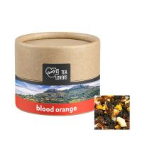15 g Tee Blutorange in in kompostierbarer Pappdose mit Werbeetikett Bild 1