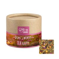 15 g Tee Glücksgefühle in kompostierbarer Pappdose mit Werbeetikett Bild 1