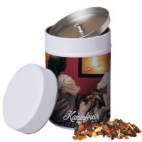 150 g Kaminfeuer Tee in Maxi Dose mit Werbeetikett Bild 1