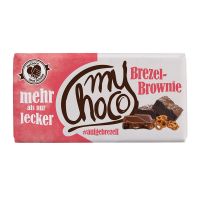 180 g myChoco Schokoladentafel Brezel-Brownie mit Werbebanderole Bild 2