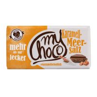 180 g myChoco Schokoladentafel Karamell-Meersalz mit Werbebanderole Bild 3