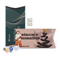 Lindt Santa & Lindt Minis in Kissenverpackung mit rundum Werbedruck Bild 2