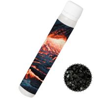 20 g Black Lava Salz im PET-Röhrchen mit Etikett und Werbedruck Bild 1