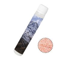 20 g Himalaya-Salz im PET-Röhrchen mit Etikett und Werbedruck. Bild 1