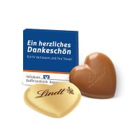 20 g Lindt Schokoladenherz in Werbeschachtel mit Werbedruck Bild 1