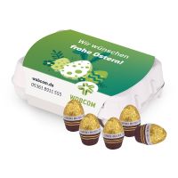 Ferrero Rocher Schoko-Eier 12er-Set in Eierkartonage mit Werbebanderole Bild 1