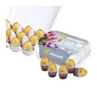 Ferrero Rocher Schoko-Eier 12er-Set in Eierkartonage mit Werbebanderole Bild 2