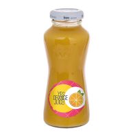 200 ml Orangensaft in Glasflasche mit Werbeetikett Bild 1