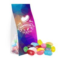 40 g Express Jelly Beans Sauer-Mix im Standbeutel mit Werbereiter Bild 1