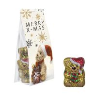 40 g Mini-Weihnachtsbärchen im Standbeutel mit Werbereiter Bild 1