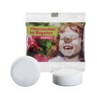 2,5 g Bio-Pfefferminz im Mini-Werbetütchen mit Logodruck Bild 1