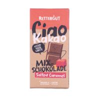 Aufklappbare Ostergrußkarte Rettergut Mixschokolade Salted Caramel mit Werbedruck Bild 2