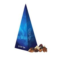 30 g Premium Studentenfutter in Präsent-Pyramide mit Werbedruck Bild 1